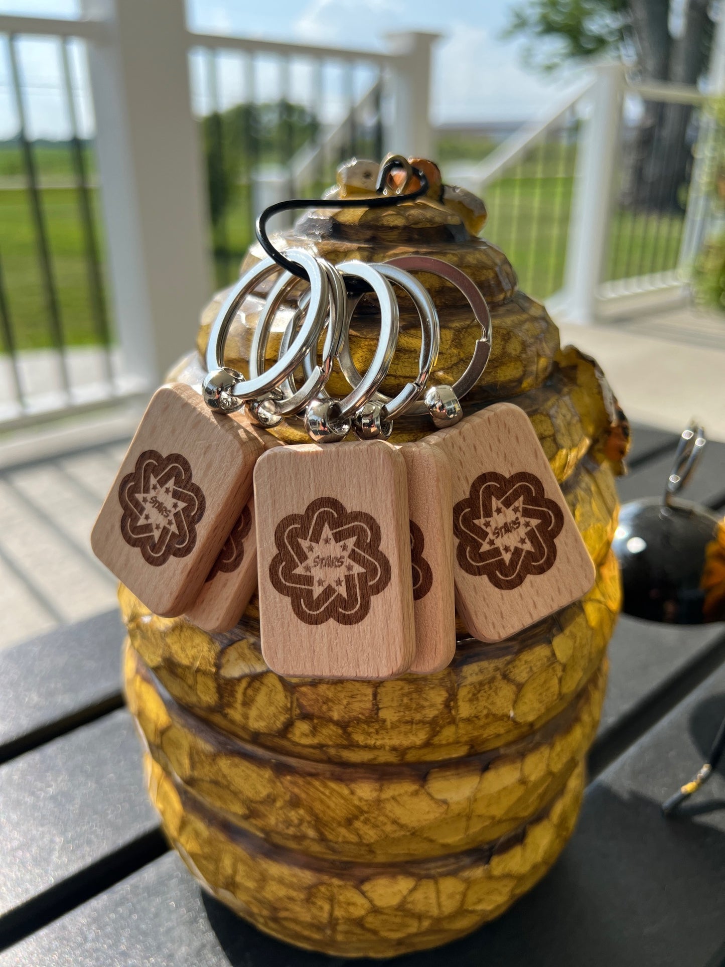Keychain - Wooden/Metal Ring