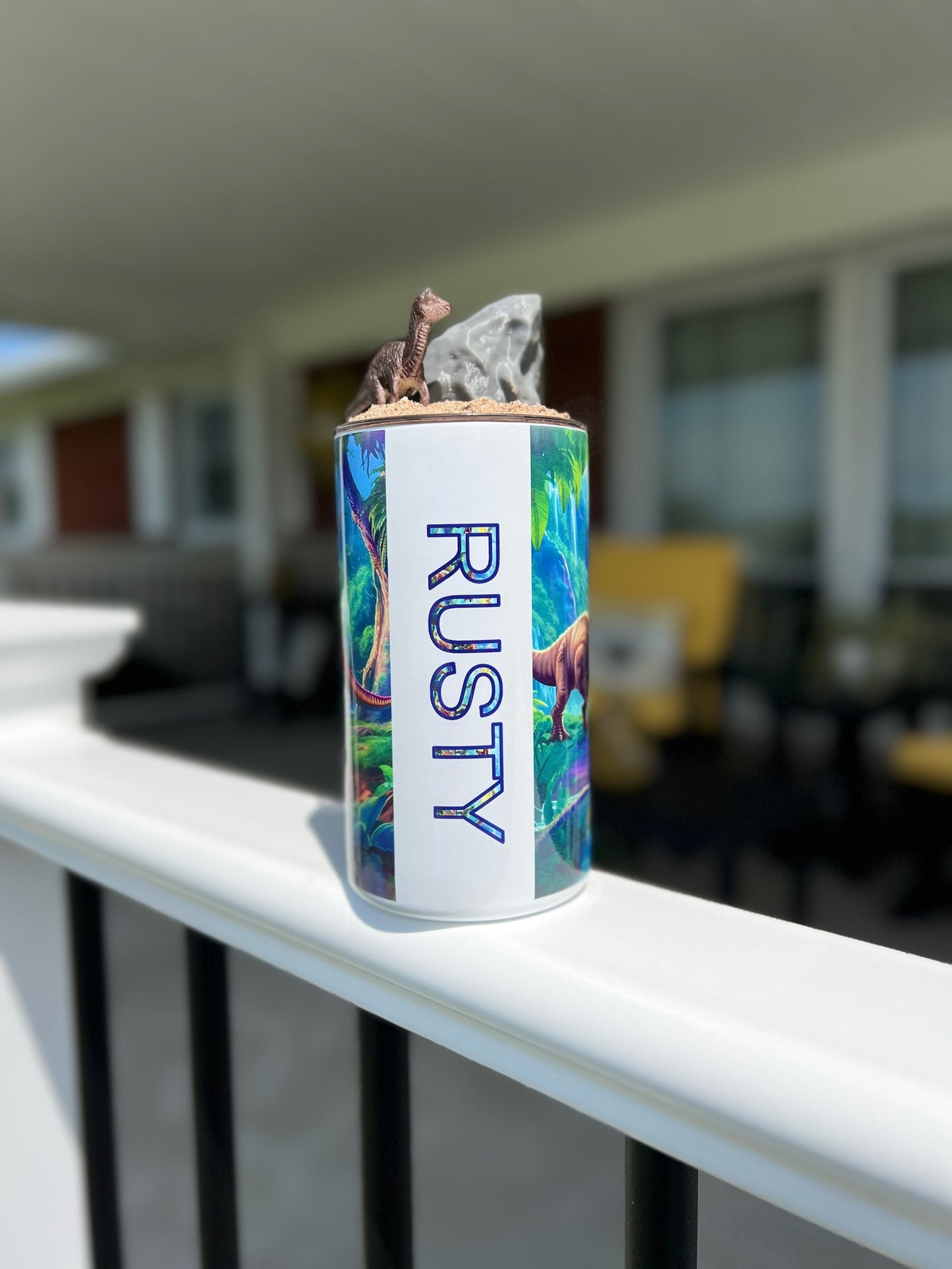 12 oz. Straight skinny tumbler with plastic straw