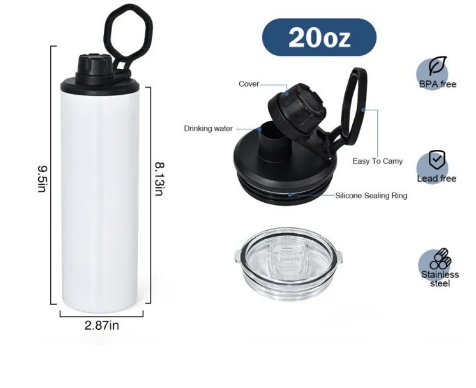 20 oz. Insulated Tumbler with Black Leak-Resistant Lid