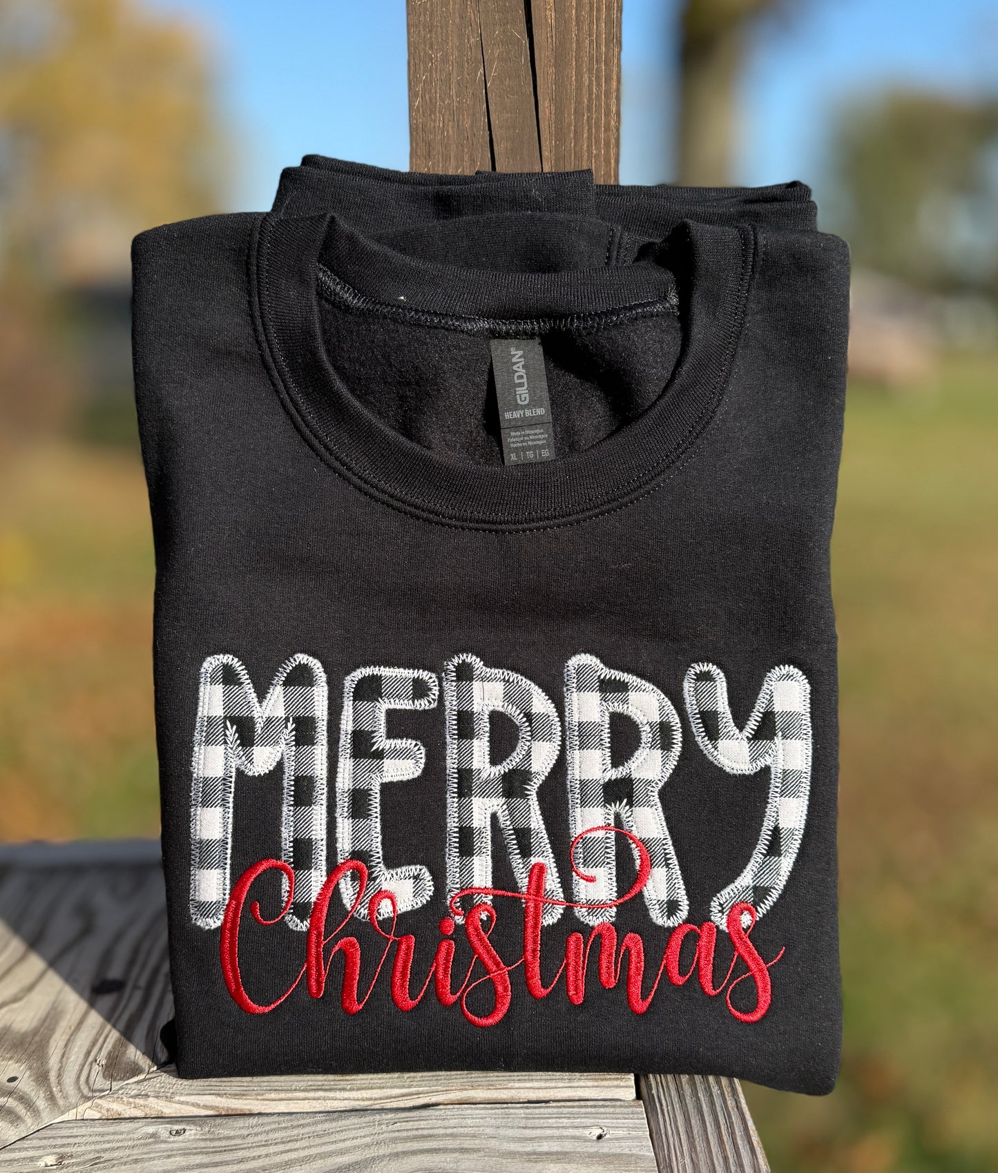 Merry Christmas Embroidered Applique