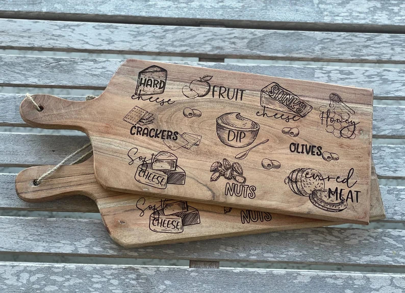 Laser Engraved Charcuterie Board Medium