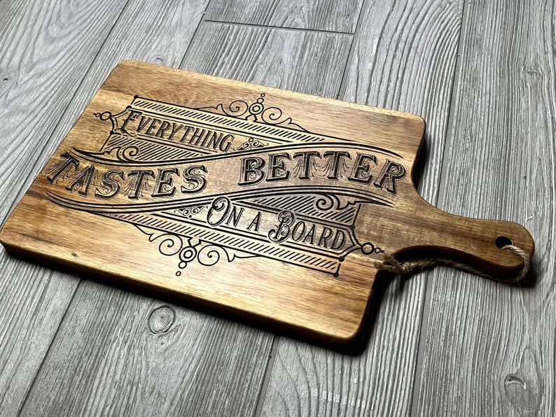 Laser Engraved Charcuterie Board Large