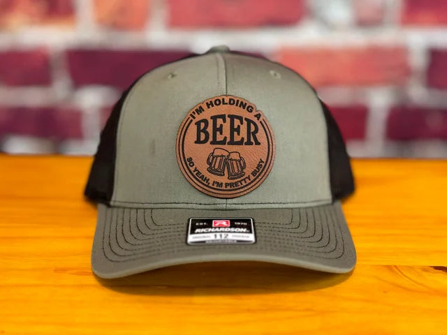 Richardson 112 Trucker Hats - with customized Leatherette Patch