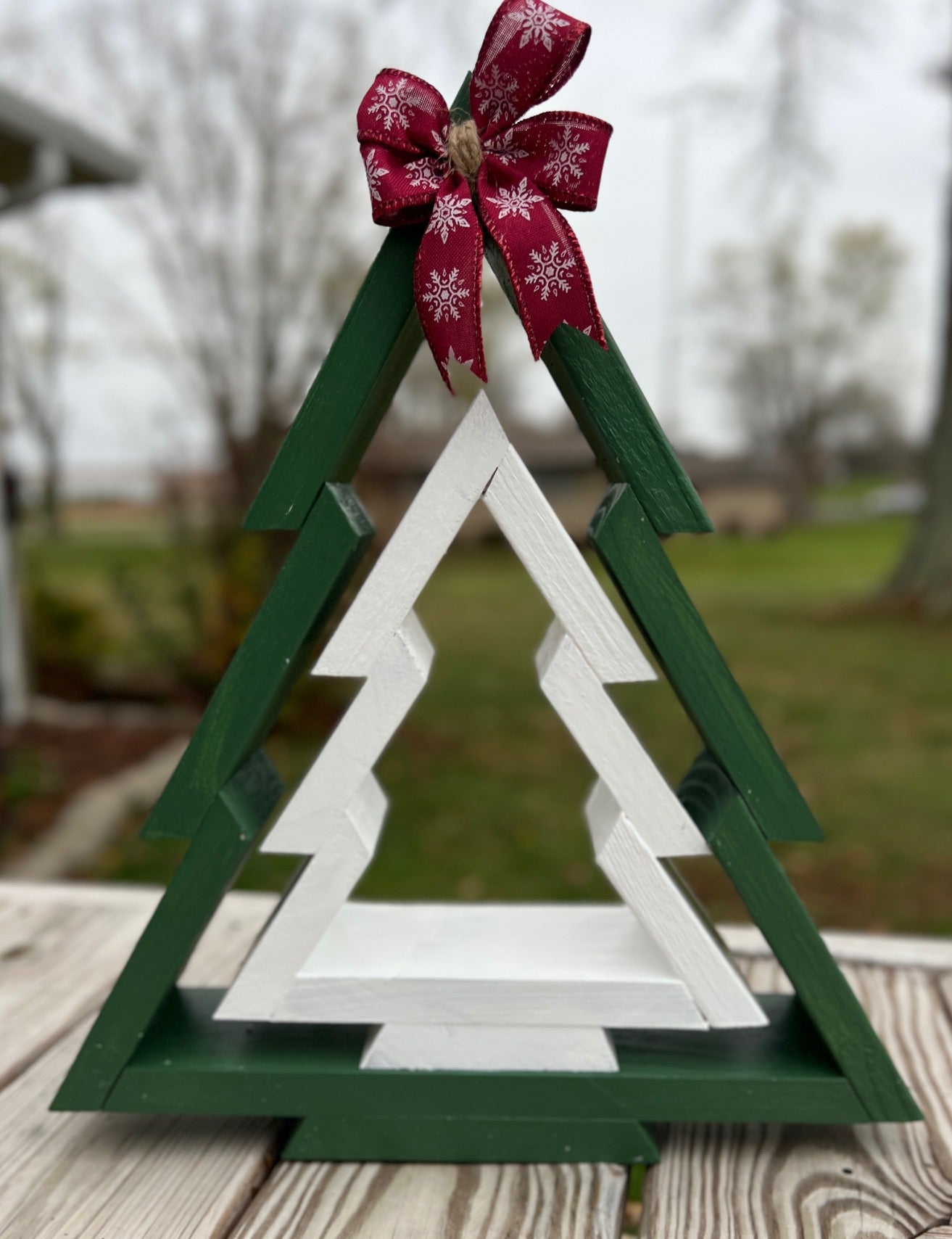 Small Wooden Christmas Trees (set of 2)