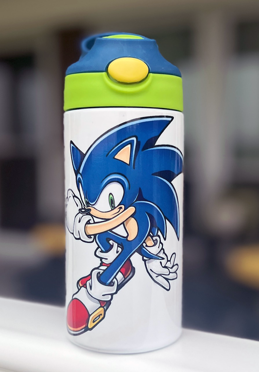 12 oz. Water Bottle, blue customized with your design