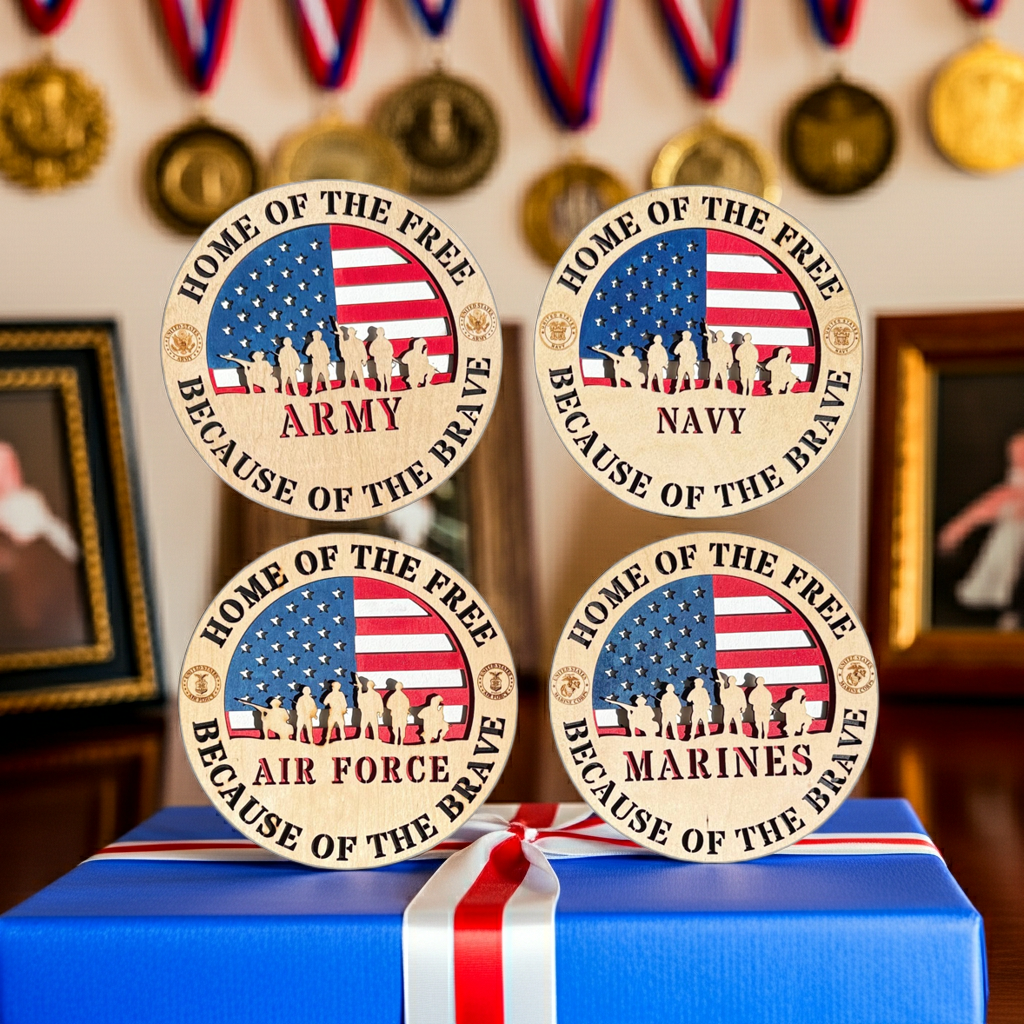 Veteran Plaque 3 layer - Choice of United States Army, Air Force, Navy, or Marine Corps
