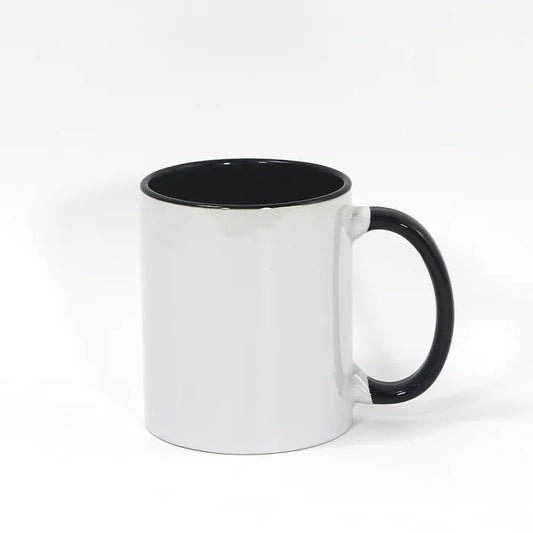 11 oz. Mug, dark blue inside and handle customized with your design