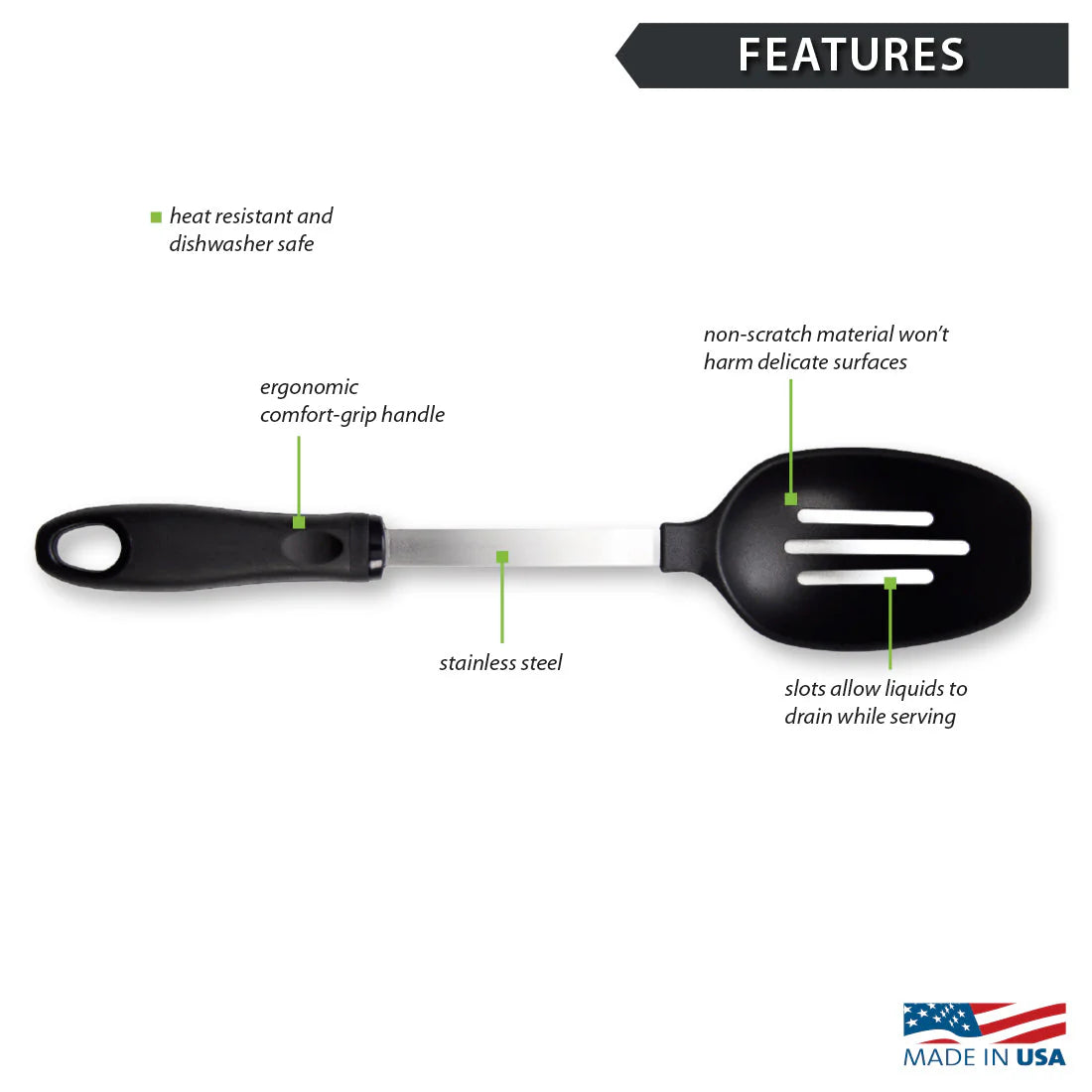 RADA Cutlery - Slotted Spoon [W961]